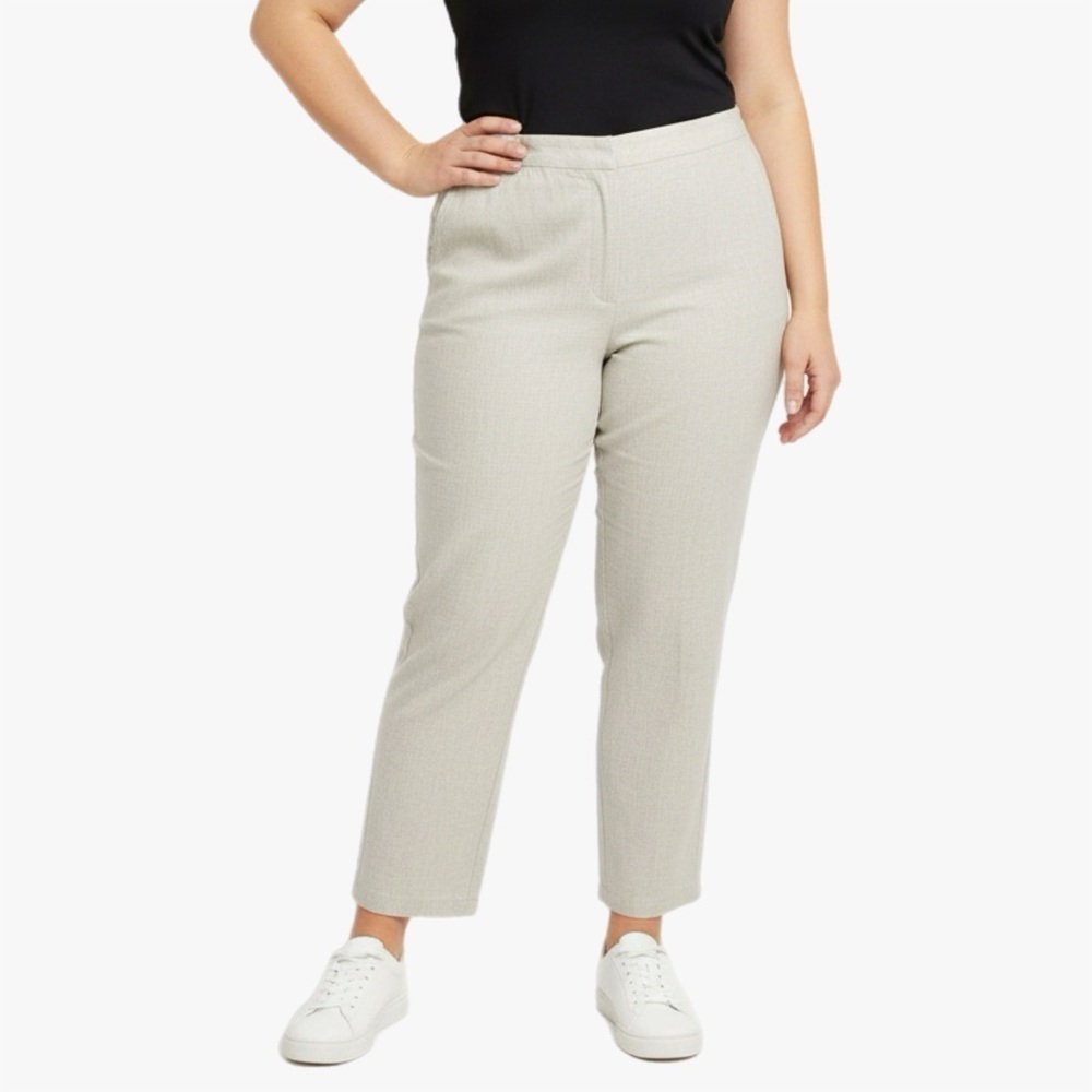 NWT Style & Co. Cream Linen Ankle Pants Women’s Plus Size 18